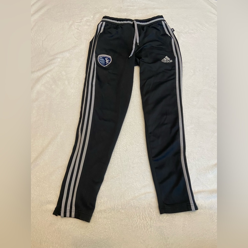 Adidas Dark Gray Track Pants Kansas City Tiro Training Sport Soccer Pants